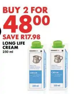 Woolworths LONG LIFE CREAM 250ml offer