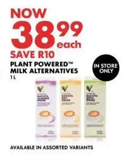 Woolworths PLANT POWERED MILK ALTERNATIVES offer