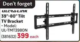Makro ULTRA-LINK 39"-80" Tilt TV Bracket offer