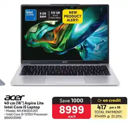 Makro Acer 40 cm (16") Aspire Lite Intel Core i5 Laptop offer