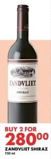ZANDVLIET SHIRAZ 750 ml