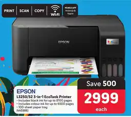 Makro EPSON L3250/52 3-in-1 EcoTank Printer offer