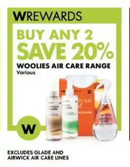 Woolworths WOOLIES AIR CARE RANGE offer