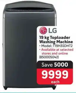Makro LG 19 kg Toploader Washing Machine offer