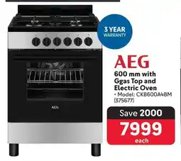 Makro AEG 600 mm with Ggas Top and Electric Oven offer