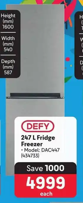 Makro DEFY 247 L Fridge Freezer offer