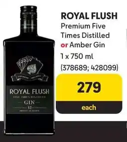 Makro ROYAL FLUSH Premium Five Times Distilled or Amber Gin offer