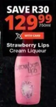 Checkers Strawberry Lips Cream Liqueur offer