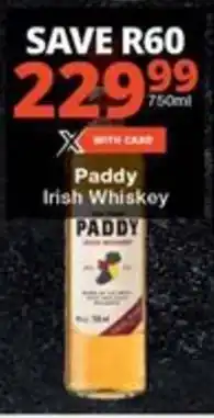 Paddy Irish Whiskey