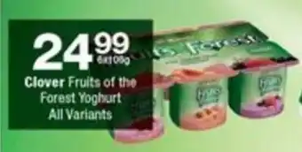 Checkers Clover Fruits of the Forest Yoghurt All Variants offer