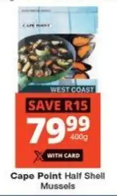 Checkers Cape Point Half Shell Mussels offer