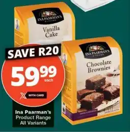 Checkers Ina Paarman's Product Range All Variants offer
