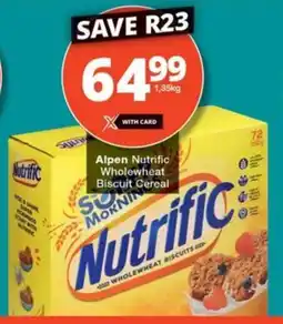 Checkers Alpen Nutrific Wholewheat Biscuit Cereal offer