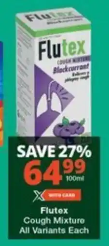 Checkers Flutex Cough Mixture All Variants Each offer
