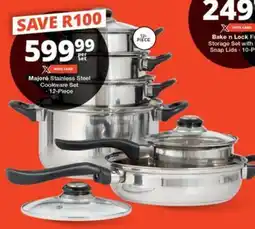 Checkers Majoré Stainless Steel Cookware Set 12-Piece offer