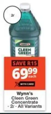 Checkers Wynn's Cleen Green Concentrate offer