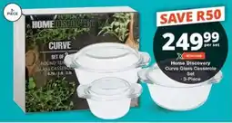 Home Discovery Curve Glass Casserole Set