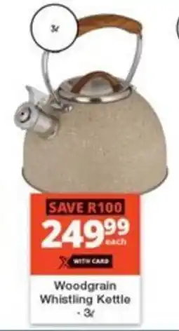 Checkers Woodgrain Whistling Kettle offer
