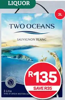 Pick n Pay Hypermarket Two Oceans Sauvignon Blanc or Cabernet Merlot 3 Litre Each offer