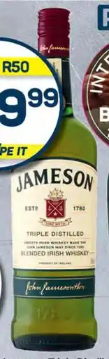 Pick n Pay Hypermarket Jameson Triple Distilled Irish Whiskey 750ml offer