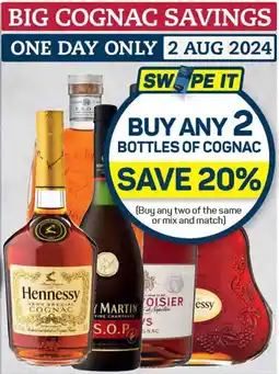 Pick n Pay Hypermarket BOTTLES OF COGNAC offer