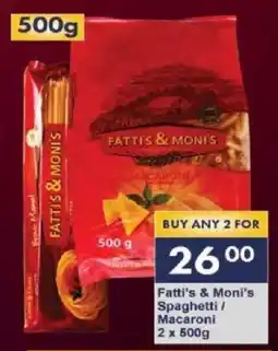President Hyper Fatti's & Moni's Spaghetti/ Macaroni 2 x 500g offer