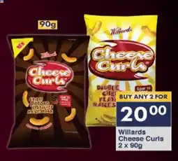 President Hyper Willards Cheese Curls 2 x 90g offer