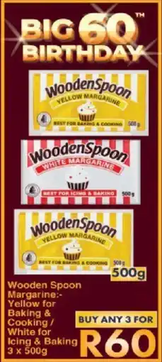 President Hyper Wooden Spoon Margarine Yellow for Baking & Cooking/ White for Icing & Baking offer