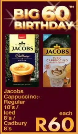 President Hyper Jacobs Cappuccino Regular 10's/ Iced 8's/ Cadbury 8's offer