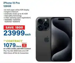 Incredible Connection iPhone 15 Pro 128GB offer