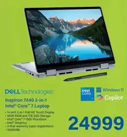 Incredible Connection DELL Inspiron 7440 2-in-1 Intel Core 7 Laptop offer