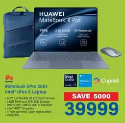 Incredible Connection HUAWEI Matebook XPro 2024 Intel Ultra 9 Laptop offer