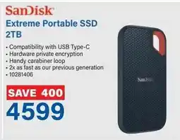 Incredible Connection SanDisk Extreme Portable SSD 2TB offer