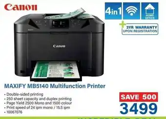 Incredible Connection Canon MAXIFY MB5140 Multifunction Printer offer