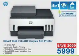 Incredible Connection HP Smart Tank 750 ADF Duplex AIO Printer offer