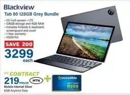 Incredible Connection Blackview Tab 80 128GB Grey Bundle offer
