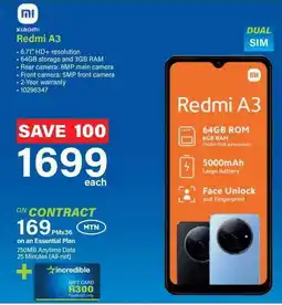 Incredible Connection Redmi A3 offer