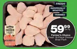 Farmer's Choice Fresh 16-Piece Chicken, Braai Pack