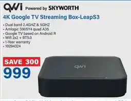Incredible Connection 4K Google TV Streaming Box-LeapS3 offer