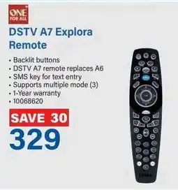 DSTV A7 Explora Remote
