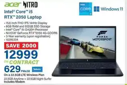 Incredible Connection Acer Intel Core i5 RTX 2050 Laptop offer