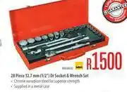 Builders Warehouse 28 Piece 12.7mm (1/2") Dr Socket & Wrench Set offer