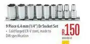 Builders Warehouse 9 Piece 6.4mm (1/4") Dr Socket Set offer