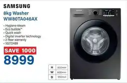 Incredible Connection SAMSUNG 8kg Washer WW80TA046AX offer