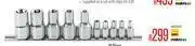 Builders Warehouse 10 Piece 12.7mm (1/2") Dr & 6.4mm (1/4") Dr Torx Socket Set offer