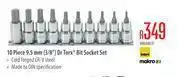 10 Piece 9.5mm (3/8") Dr Torx Bit Socket Set