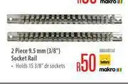 Builders Warehouse 2 Piece 9.5mm (3/8") Socket Rail offer