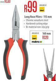 Builders Warehouse Mastercraft Long Nose Pliers 115mm offer