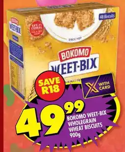 Shoprite BOKOMO WEET-BIX WHOLEGRAIN WHEAT BISCUITS 900g offer
