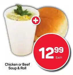 Pick n Pay Chicken or Beef Soup & Roll offer